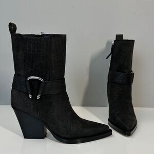 Dolce Vita Bounty Suede Black Moto Boots Size 6
